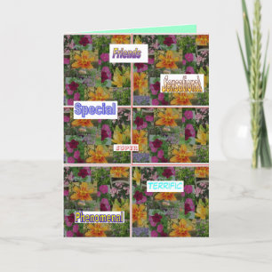 Blumencollagenkarte der Ermutigung Karte