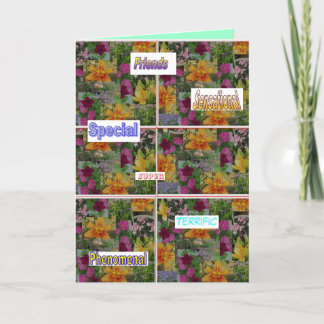 Blumencollagenkarte der Ermutigung Karte