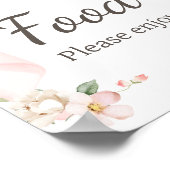 Blumencoquette Baby in Bloom Baby Dusche Nahrung Poster (Ecke)