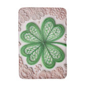 Blumencoquette Kleeblatt St Patrick's Day Badematte (Vorderseite Vertikal)