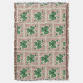 Blumencoquette Kleeblatt St Patrick's Day Decke (Vorderseite Vertikal)