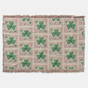 Blumencoquette Kleeblatt St Patrick's Day Decke