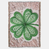 Blumencoquette Kleeblatt St Patrick's Day Decke (Vorderseite Vertikal)