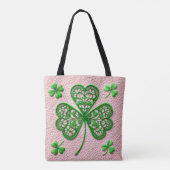 Blumencoquette Kleeblatt St Patrick's Day Tasche (Rückseite)