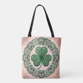 Blumencoquette Kleeblatt St Patrick's Day Tasche (Rückseite)
