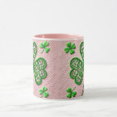 Blumencoquette Kleeblatt St Patrick's Day Tasse (Zentrum)