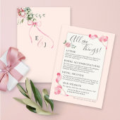 Blumencoquette Rosa Braut Details zur Hochzeit Begleitkarte