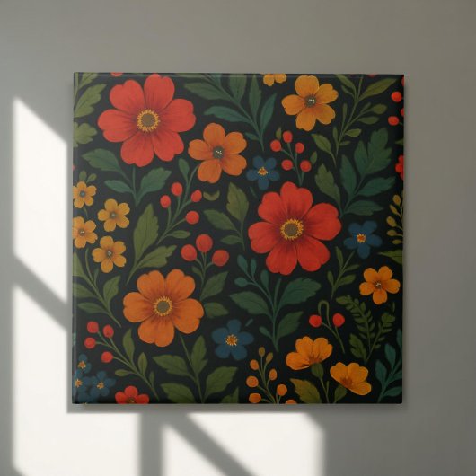 Blumencotgore Dunkle Whimsikantik Fliese