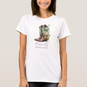 Blumencowgirl Boots Bride Posse Custom T - Shirt (Vorderseite)