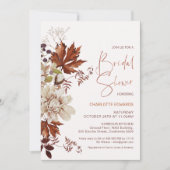 Blumencreme Fall im Brautparty der Liebe Einladung (Vorderseite)