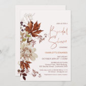 Blumencreme Fall im Brautparty der Liebe Einladung (Vorne/Hinten)