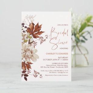 Blumencreme Fall im Brautparty der Liebe Einladung