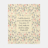 BLUMENCreme | Sicherheit im Ruhezustand | CHRISTLI Fleecedecke (Vorderseite)