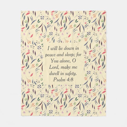 BLUMENCreme | Sicherheit im Ruhezustand | CHRISTLI Fleecedecke (Vorderseite)