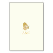 Blumencreme und Goldhochzeit Tischnummer (Rückseite)