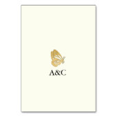 Blumencreme und Sage Green Wedding Tischnummer (Rückseite)