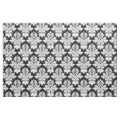 BlumenDamast auf schwarzem Stoff (Fat Quarter (45,7 x 55,9 cm))