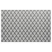 BlumenDamast auf schwarzem Stoff 2 (Fat Quarter (45,7 x 55,9 cm))