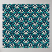 BlumenDamast: Eleganter Jugendstil. Poster (Vorne)