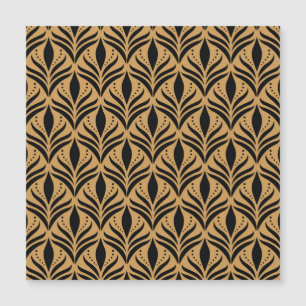 BlumenDamast: Eleganter Vintager Stil Magnetkarte