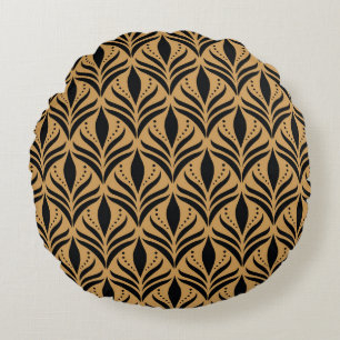 BlumenDamast: Eleganter Vintager Stil Rundes Kissen