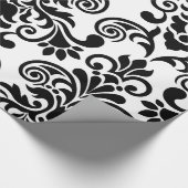 Blumendamast gemustert geschenkpapier (Ecke)