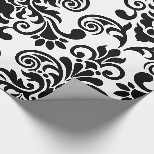 Blumendamast gemustert geschenkpapier (Ecke)