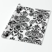 Blumendamast gemustert geschenkpapier (Ungerollt)