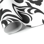 Blumendamast gemustert geschenkpapier (Rolleneckpunkt)