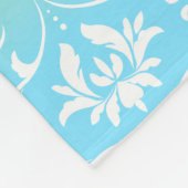 BlumenDamast im Hintergrund Fleecedecke (Ecke)