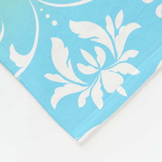 BlumenDamast im Hintergrund Fleecedecke (Ecke)