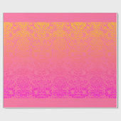 Blumendamast (Koralle und Rosa) Geschenkpapier (Flach)