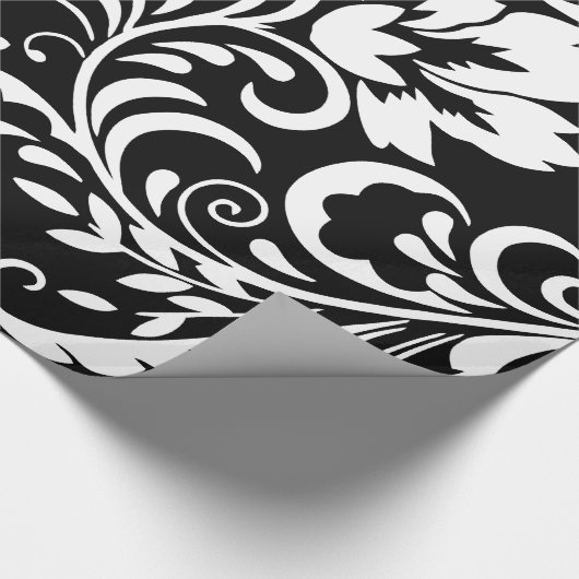 Blumendamast-Muster Geschenkpapier (Ecke)