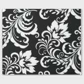 Blumendamast-Muster Geschenkpapier (Flach)