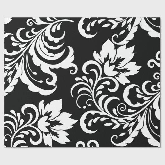 Blumendamast-Muster Geschenkpapier (Flach)