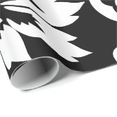 Blumendamast-Muster Geschenkpapier (Rolleneckpunkt)