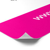 BlumenDamast Poster Salon Schwarz-weiß rosa (Ecke)