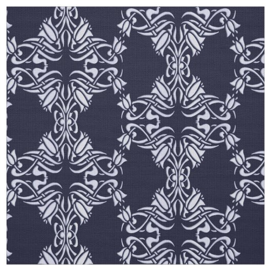 Blumendamastmuster Stoff (Muster)