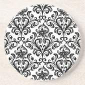 Blumendamasttapete Sandstein Untersetzer (Vorne)