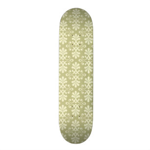 Blumendamasttapete Skateboard