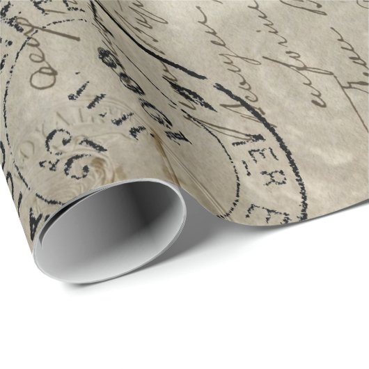 Blumendame Decoupage Poster Geschenkpapier (Rolleneckpunkt)