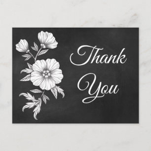 Blumendanken Chalkboard Hochzeit Blume Vintag Postkarte