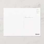 Blumendanken Mint Grüner Kakteen Postkarte (Rückseite)