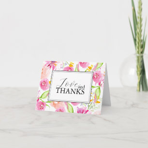 Blumendankkarte für Hochzeit