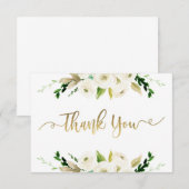 Blumendankkarte, Grün Mitteilungskarte (Vorne/Hinten)