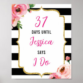 Blumendarbietungen Tage bis ich schreibe Poster