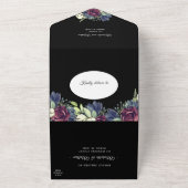 Blumendark & Moody-Hochzeit in einem All In One Einladung (Außenbereich)