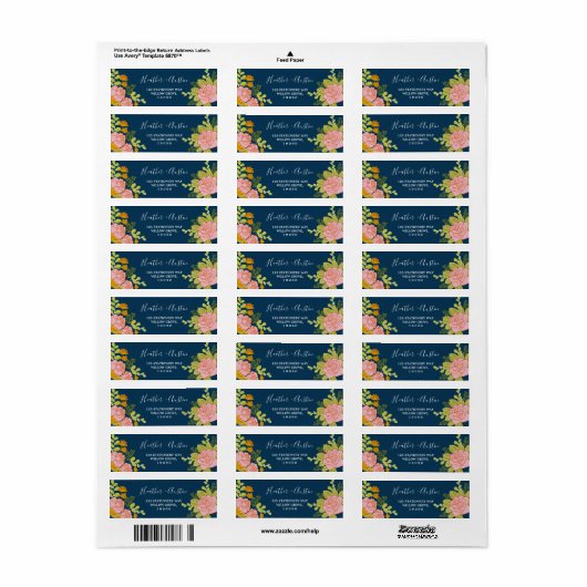 Blumendark Navy Blue Wedding Botanic (Vorne)