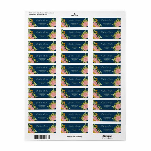 Blumendark Navy Blue Wedding Botanic (Vorne)