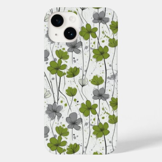 Blumendarstellung, abstrakte Wildblumen, modern Case-Mate iPhone Hülle (Rückseite)